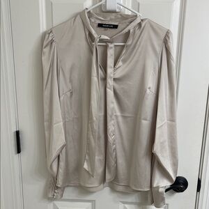 Sugarlips Women's Satin Cream Blouse